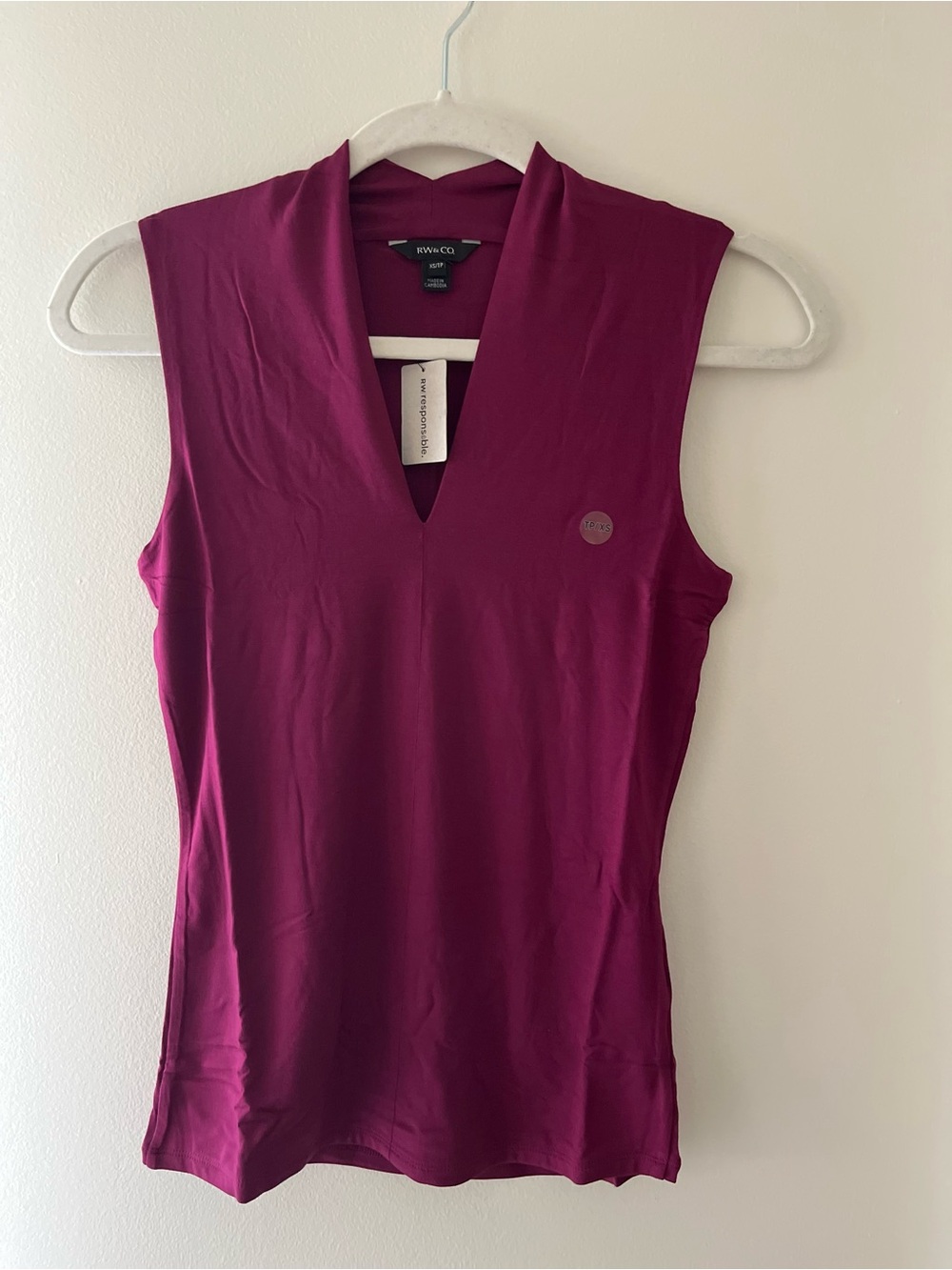 RW&Co Sleeveless Loose Top in Purple XS BNWT